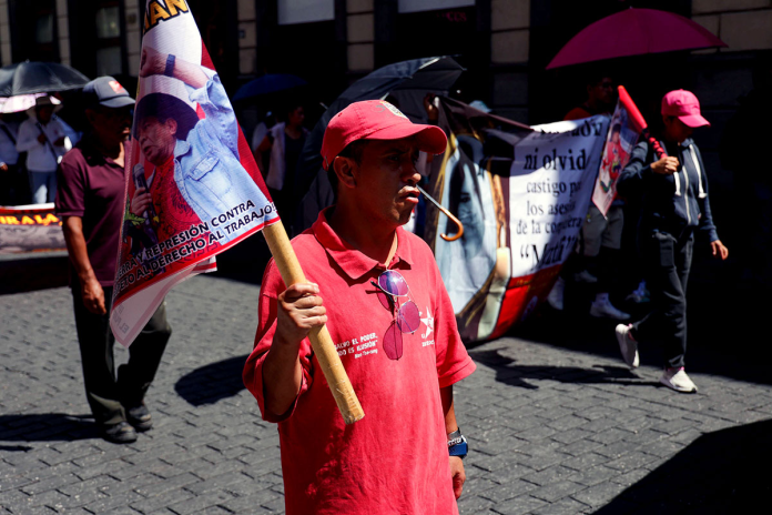 manifestación en Puebla