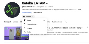YouTube notificaciones