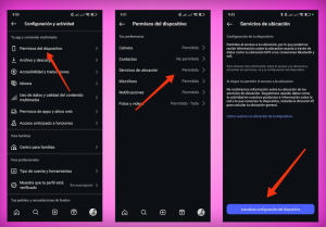 Instagram ubicación pasos desactivar
