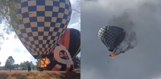 Globo aerostático se incendia pero muere una persona