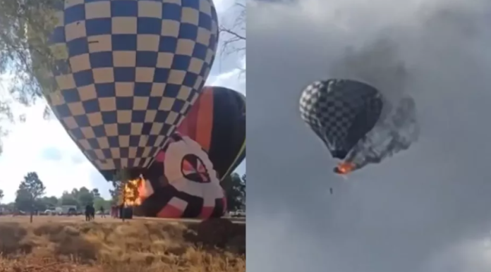 Globo aerostático se incendia pero muere una persona