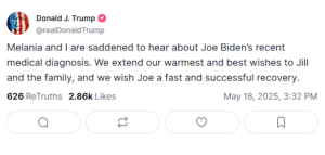 Mensaje de Donald Trump en Truth Social