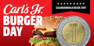 Carl’s Jr. venderá hamburguesas por solo $1 peso el 28 de mayo