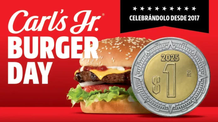 Carl’s Jr. venderá hamburguesas por solo $1 peso el 28 de mayo