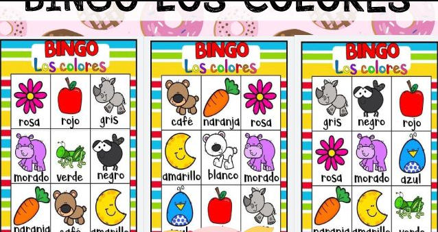 Bingo para niños pequeños