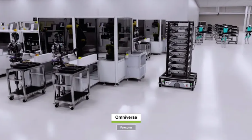 robots trabajando