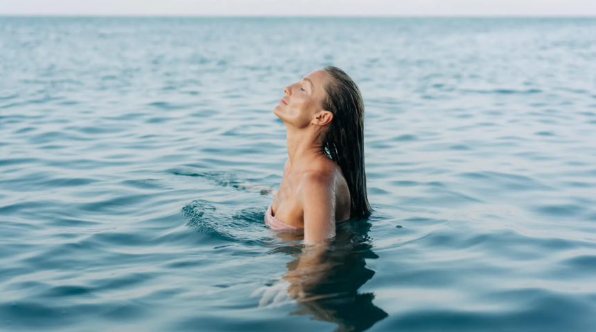 baño en el mar