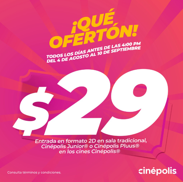¡Qué Ofertón!" con boletos a solo 29 pesos