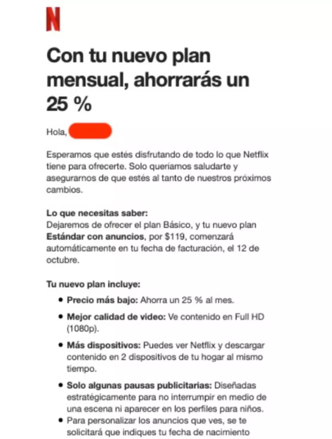 Aviso Netflix