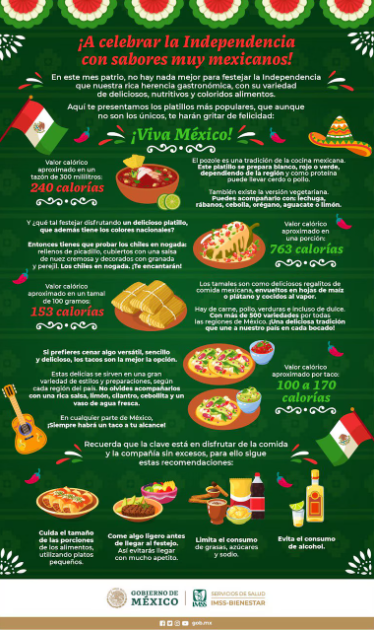 Recomendaciones por el IMSS comida mexicana
