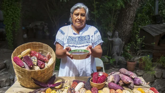 Atole morado de Mixtenco