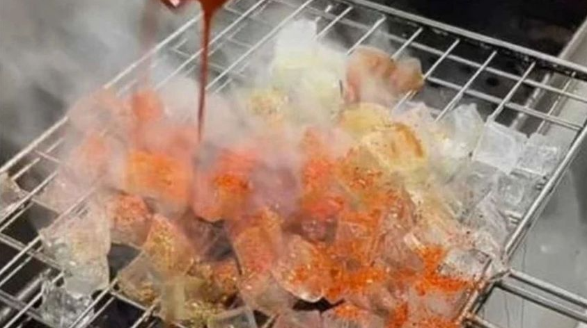 Cubitos de hielo a la parrilla