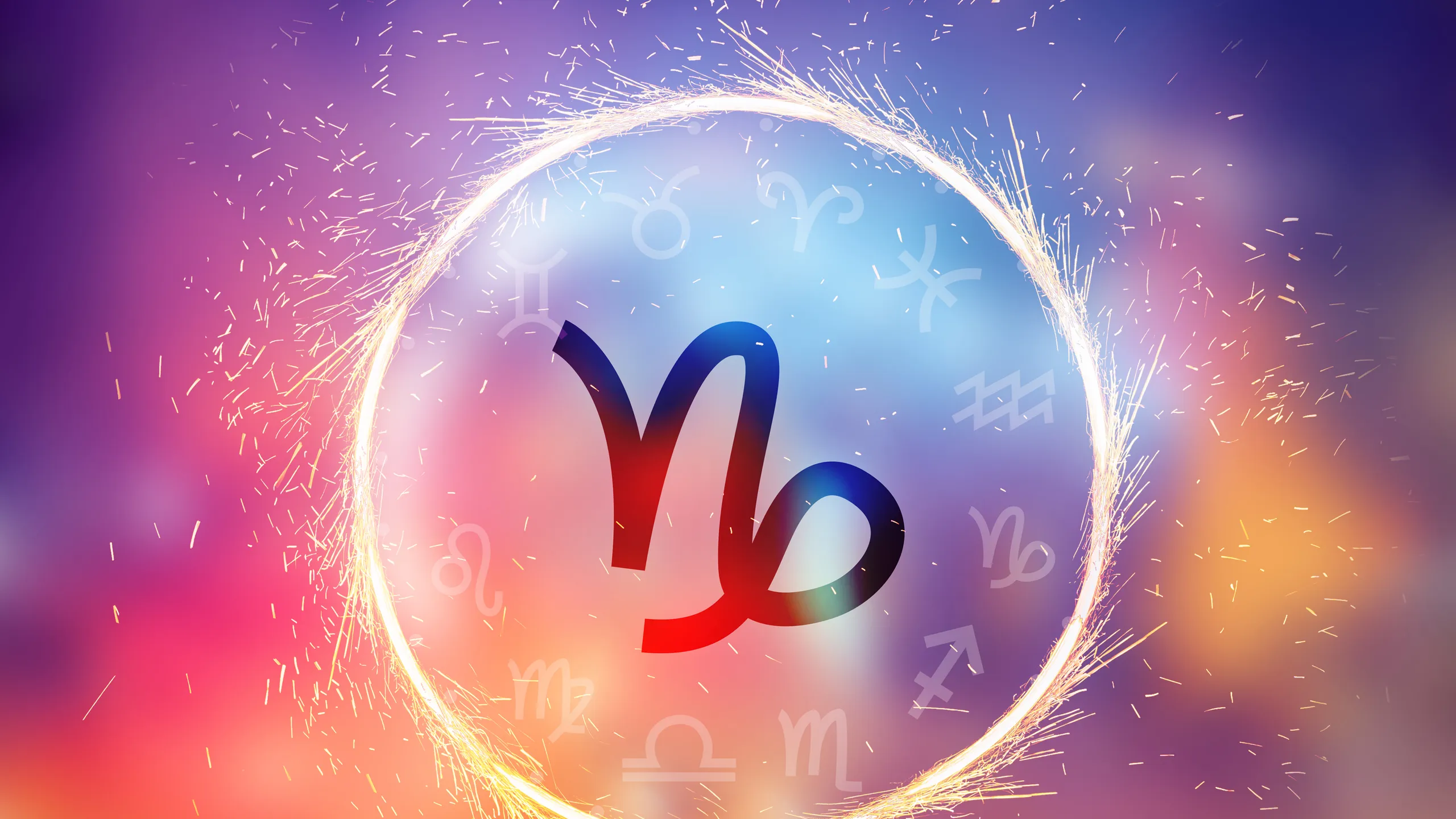 Ilustración de los símbolos de Capricornio y Acuario en un calendario de enero, representando los signos zodiacales de enero.