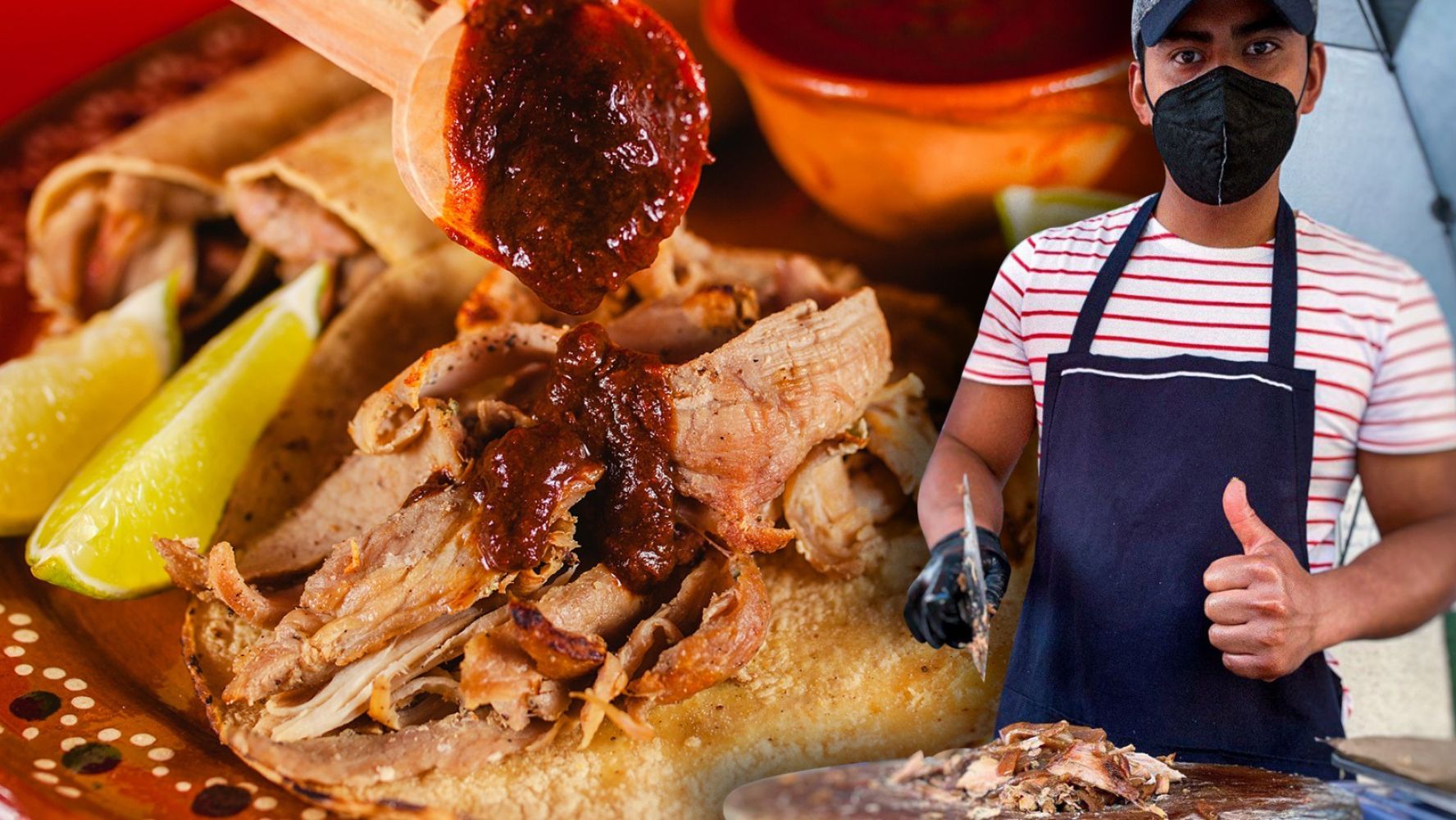 Un plato de carnitas y otro de esquites, dos platillos mexicanos muy populares en el ranking de Taste Atlas.