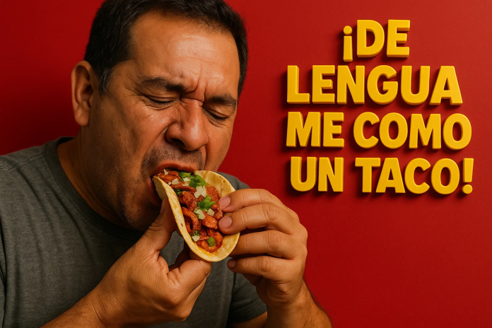 de lengua me como un taco