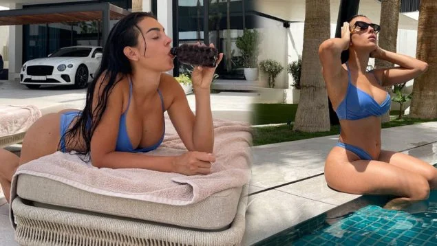 Así de hermosa se ve Georgina Rodríguez en bikini