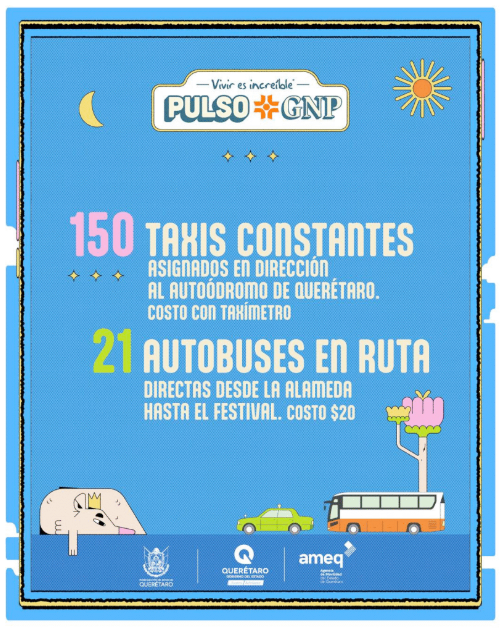 Opciones de transporte para el Pulso GNP 2025