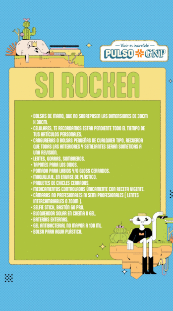 Que si puedes llevar al festival