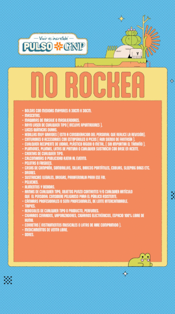 Que no puedes llevar al festival