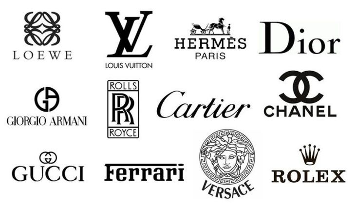 Logotipos de marcas de lujo representadas por Chalhoub Group