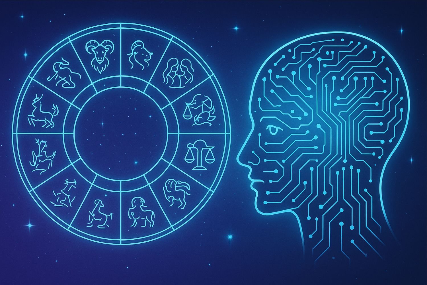 Símbolos zodiacales en desorden, representando la menor fidelidad o la necesidad de libertad en algunos signos.