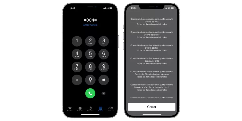 Un teléfono móvil mostrando una notificación de buzón de voz, con el objetivo de desactivarlo.