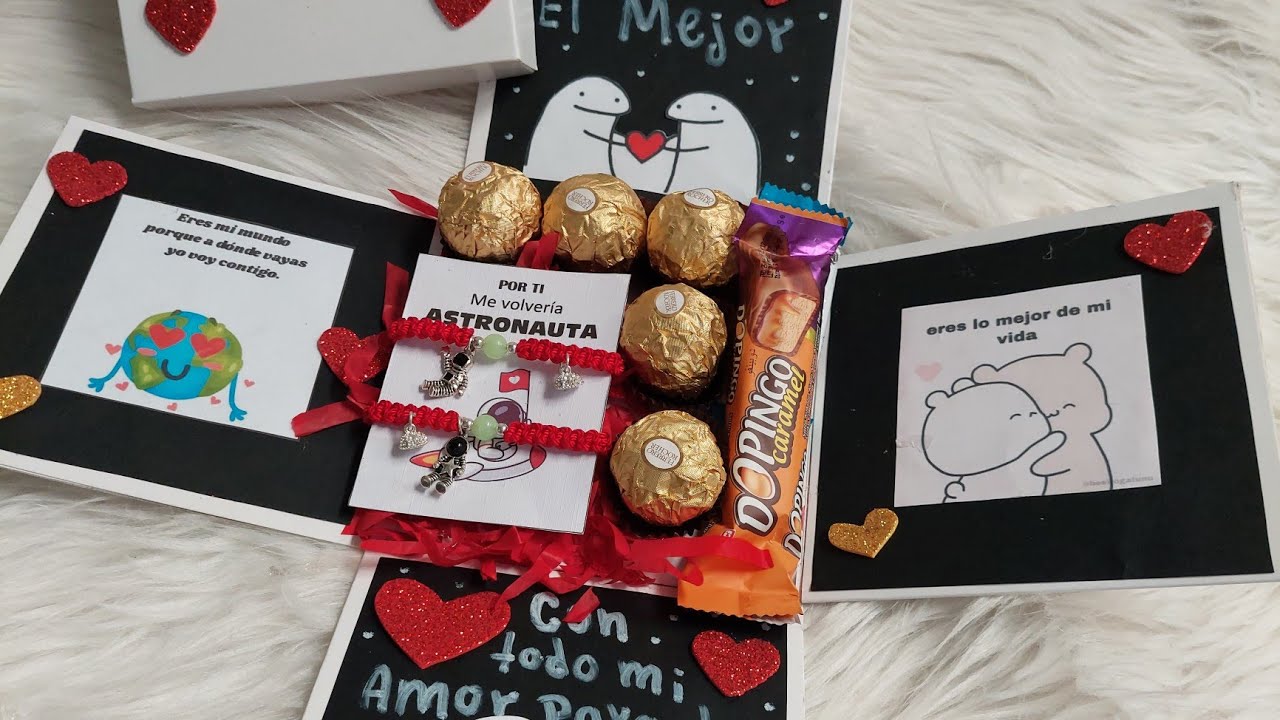 Caja con pequeños detalles para un regalo de último minuto, simbolizando opciones prácticas.