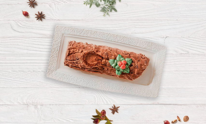 Tronco Navideño de Chocolate