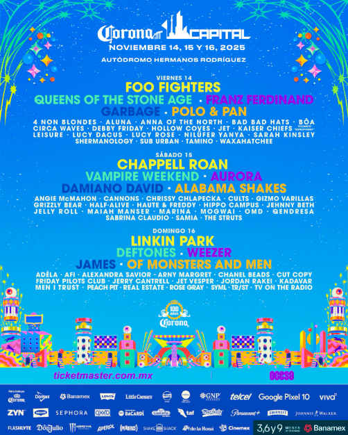 Lineup del Corona Capital 2025 actualizado