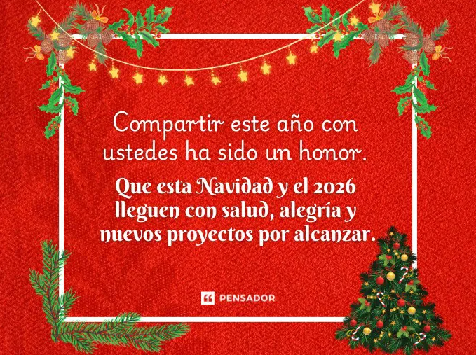 Frases para tarjetas de regalo navideñas formales