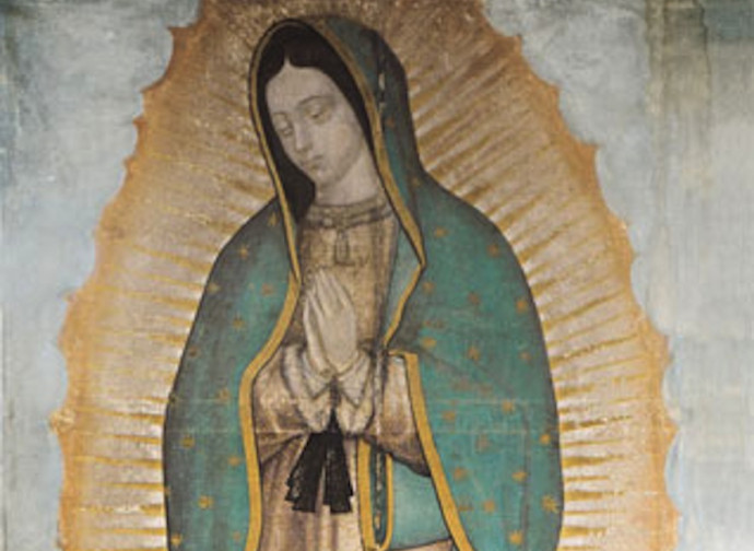 La imagen de la Virgen en la tilma, el milagro que da origen a la celebración del 12 de diciembre.