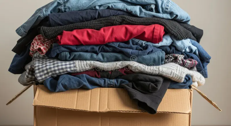 Pila de cobijas limpias y dobladas, preparadas para donación.