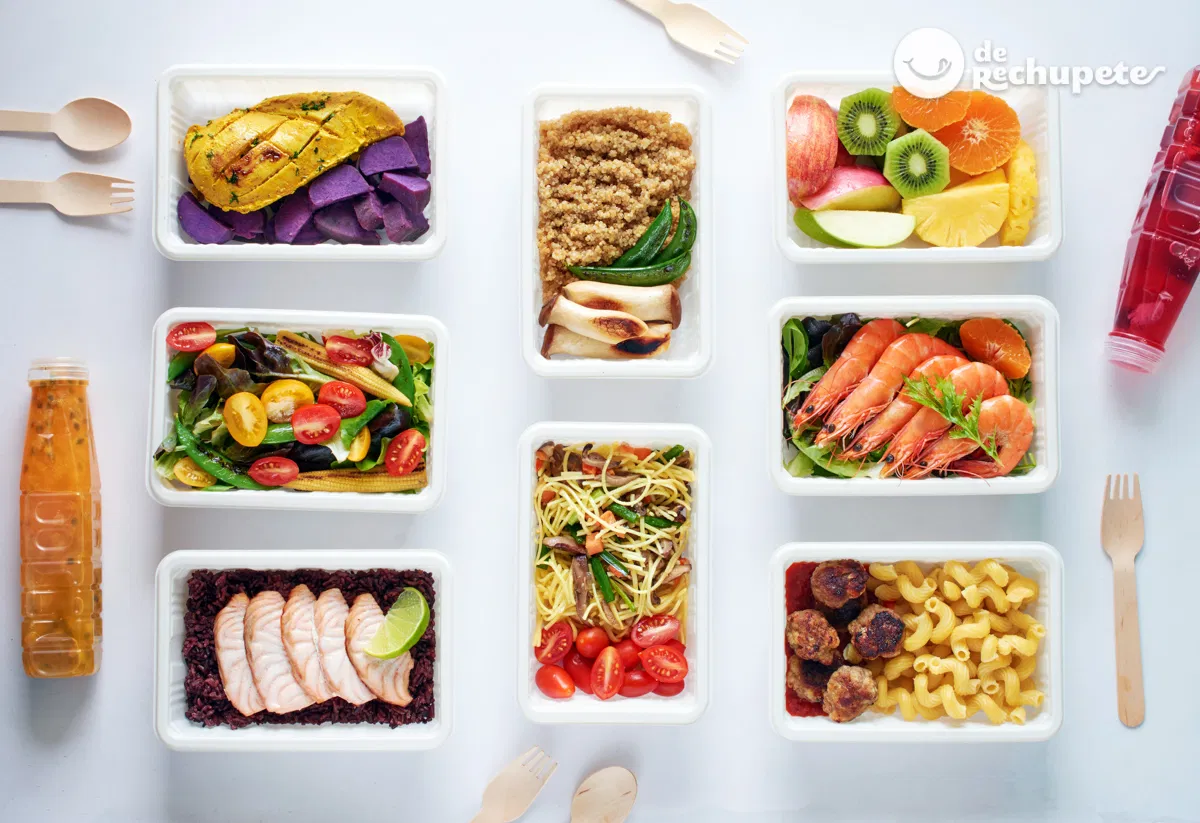 Variedad de comidas económicas y saludables en la mesa, preparadas para el menú semanal.