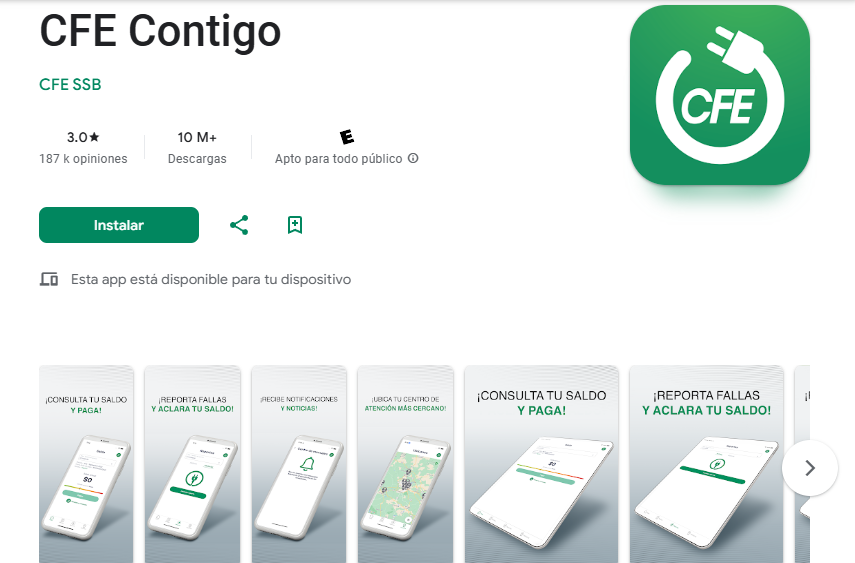 La App "CFE Contigo"