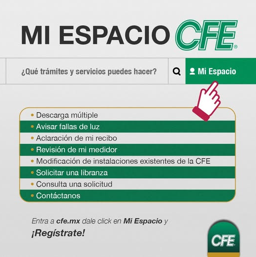 El Portal Web "Mi Espacio" de CFE