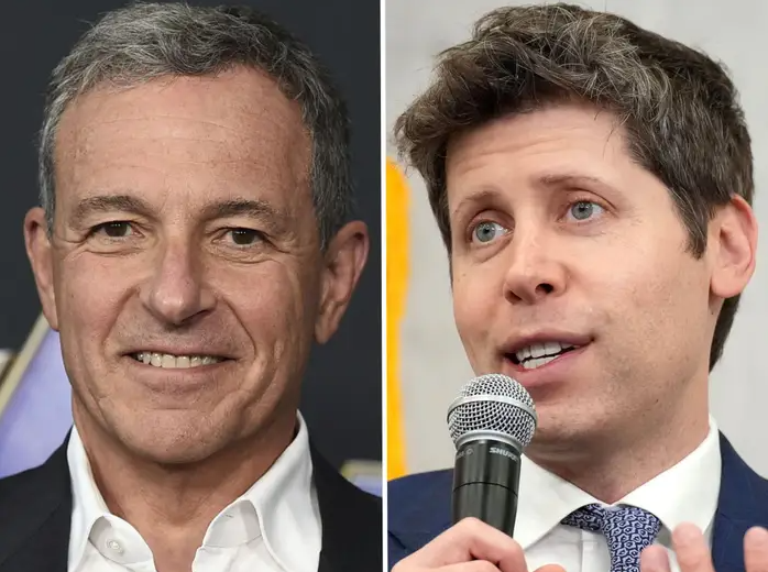 Bob Iger, CEO de Disney y Sam Altman, CEO de OpenAI
