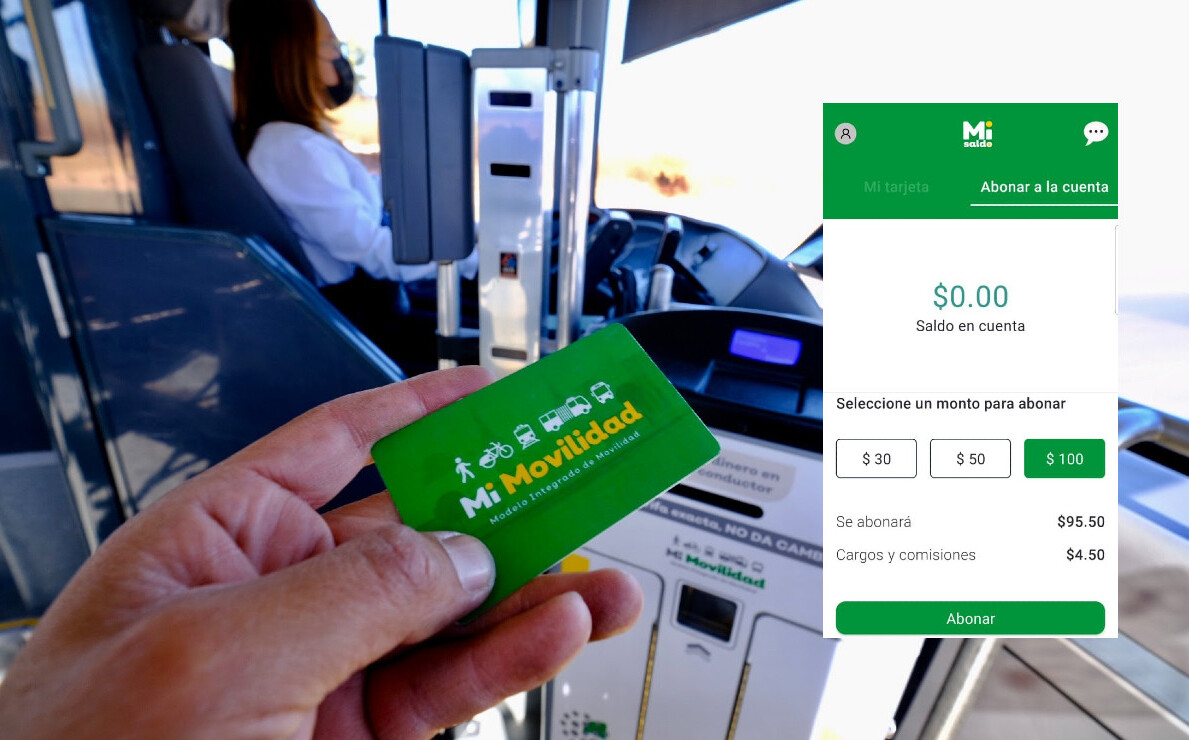 Captura de pantalla de la app Mi Saldo mostrando opciones de recarga y consulta de tarjeta en Jalisco.