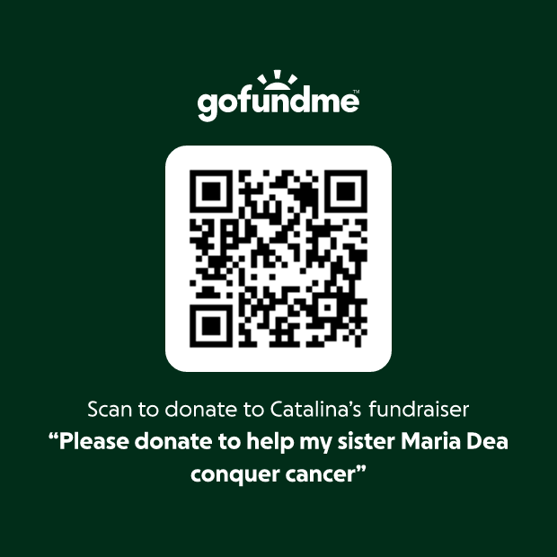 “Please donate to help my sister Maria Dea conquer cancer”.