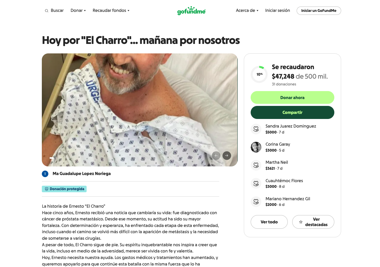 Ernesto "El Charro": cinco años con cáncer de próstata metastásico