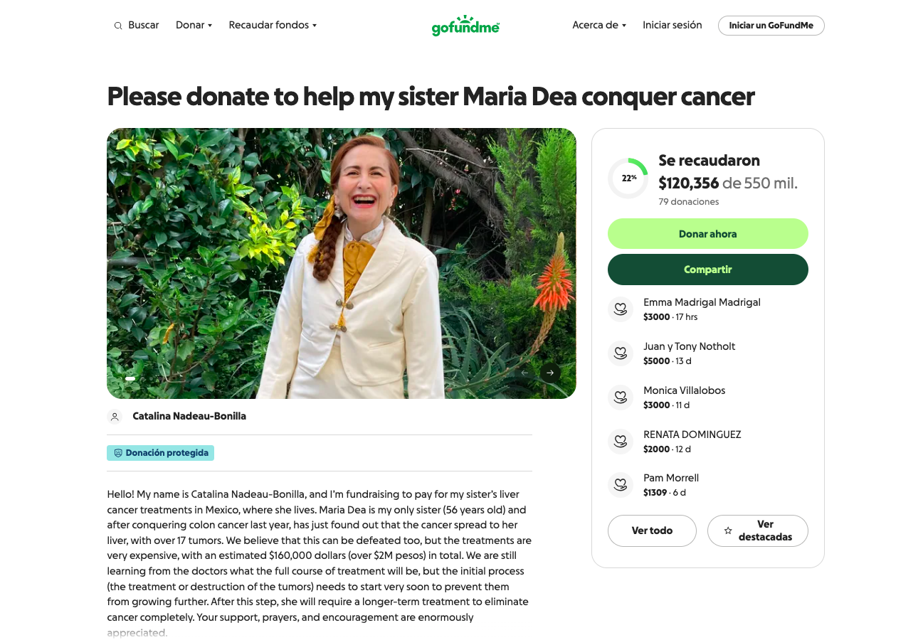 María Dea: 17 tumores en el hígado tras vencer el cáncer de colon