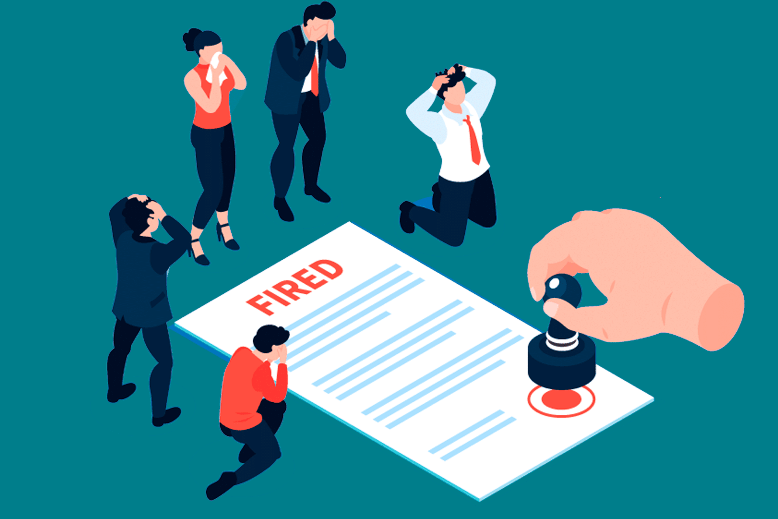 Persona con expresión de preocupación, sosteniendo una carta de despido, simbolizando el inicio de un proceso por despido injustificado en México.