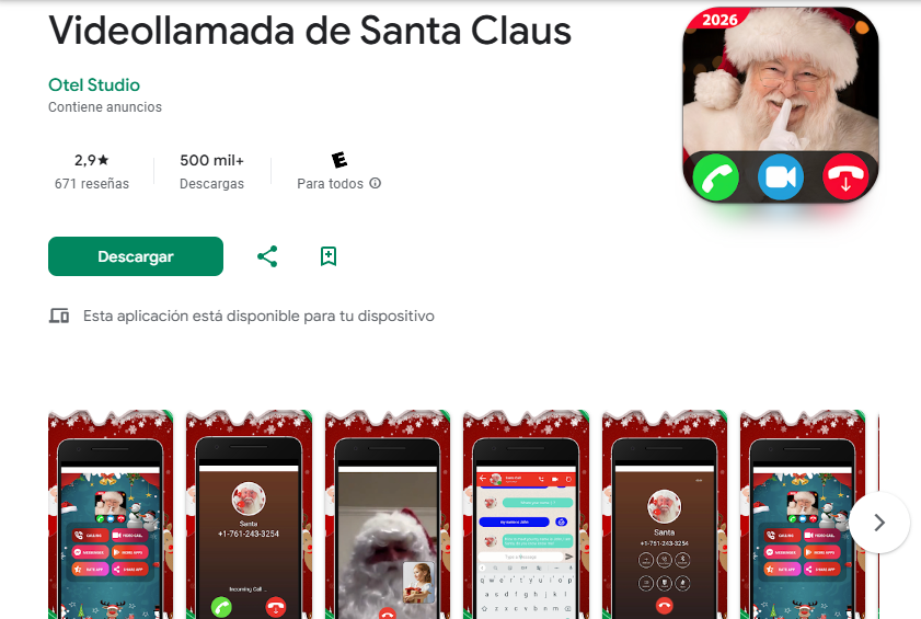 Videollamada de Santa Claus (Otel Studios)