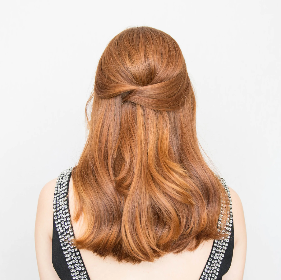 El Semirecogido con Red Cruzada (Criss-Cross Half-Updo)