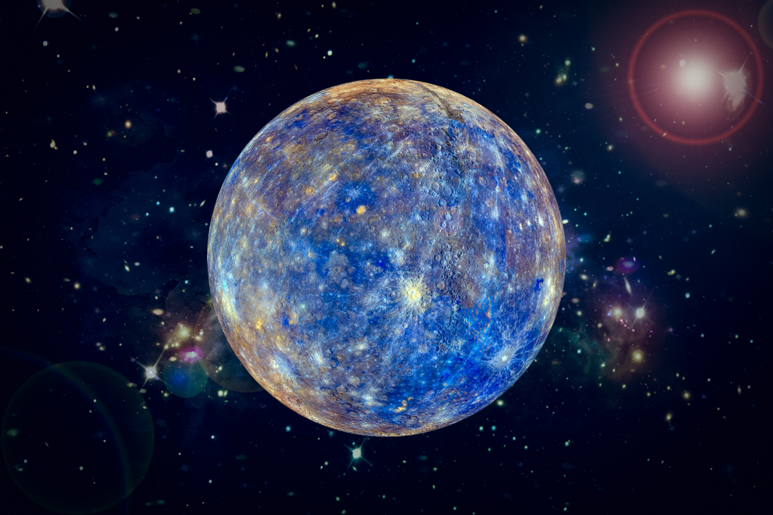 Reloj con símbolos astrológicos y flechas, representando el calendario de Mercurio Retrógrado 2026 y el movimiento del planeta.