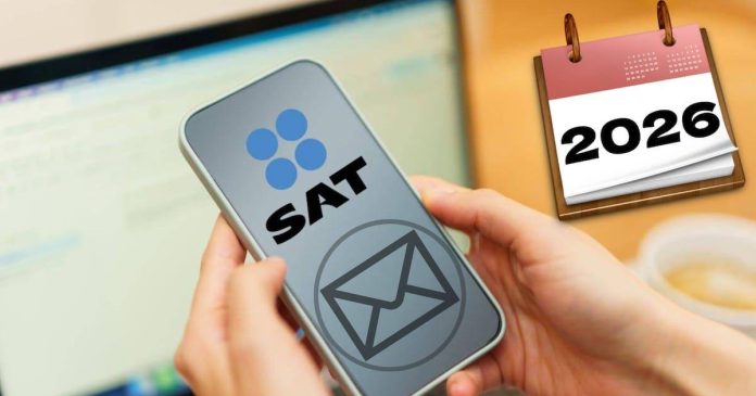 Símbolo de advertencia sobre un calendario, representando las multas por no presentar a tiempo la Declaración Anual SAT 2026.