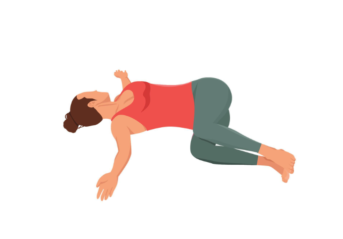Torsión Espinal Acostada (Supta Matsyendrasana)