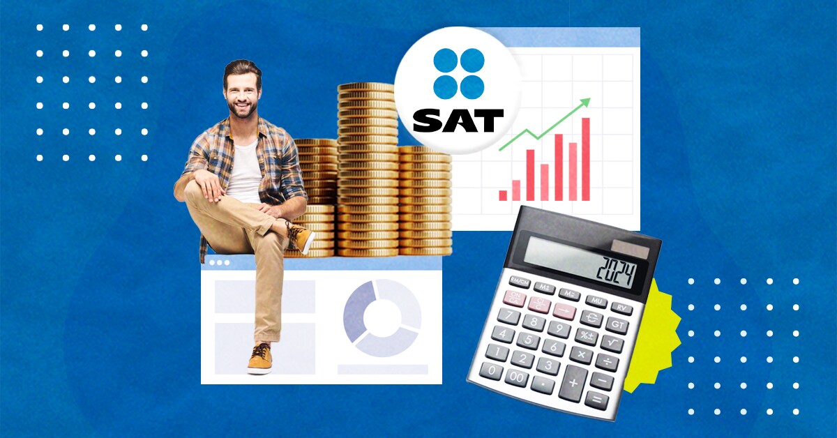 Una persona organizando facturas y recibos para las deducciones personales de su Declaración Anual ante el SAT.