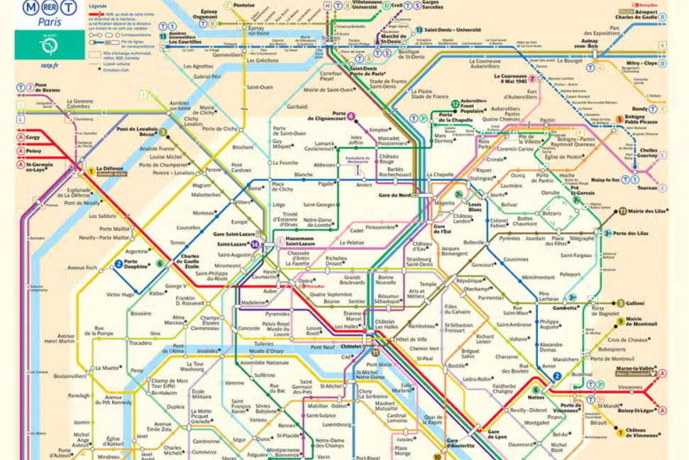 Mapa del metro de París