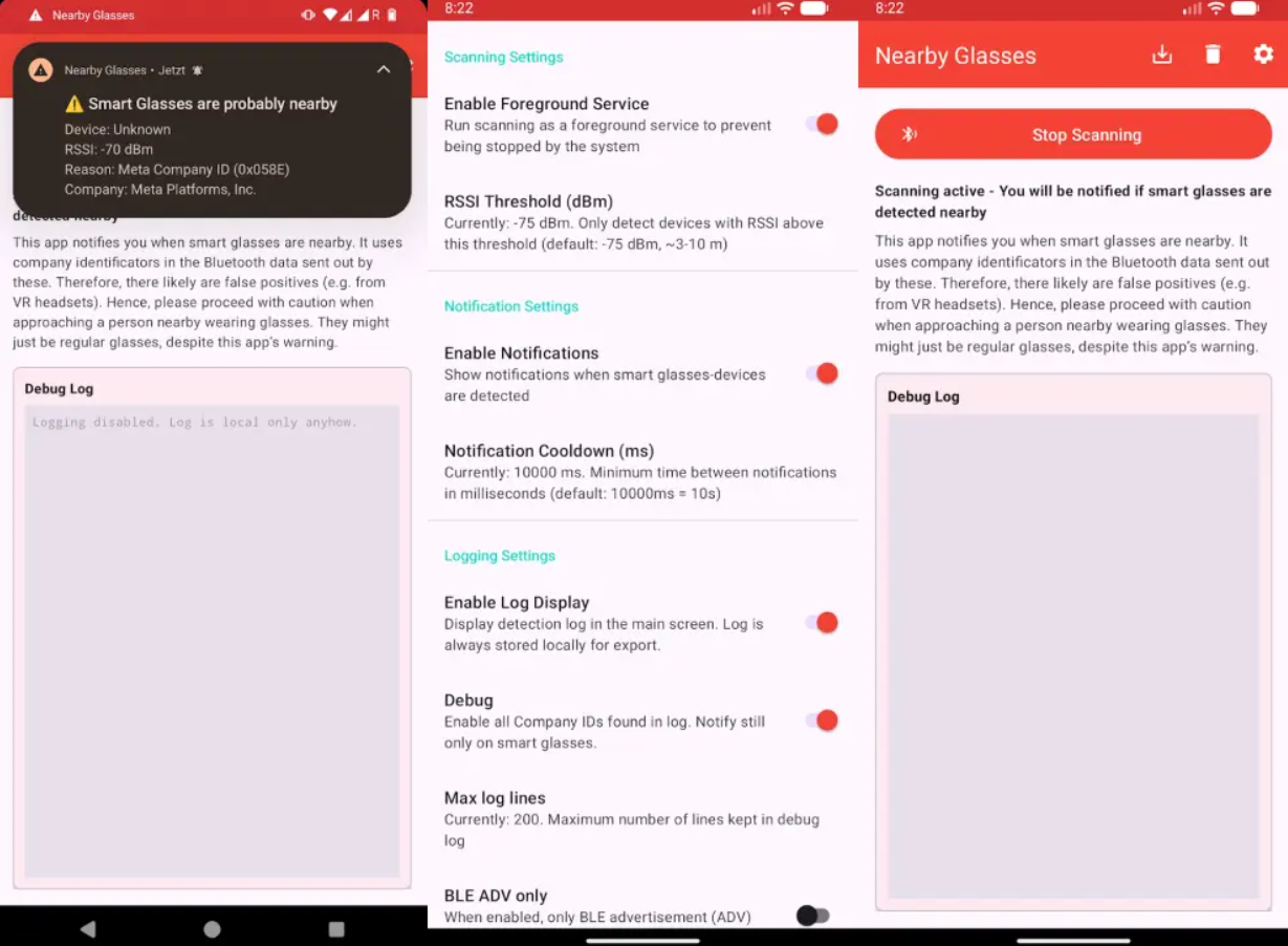 Nearby Glasses, la App que Actúa como un Radar
