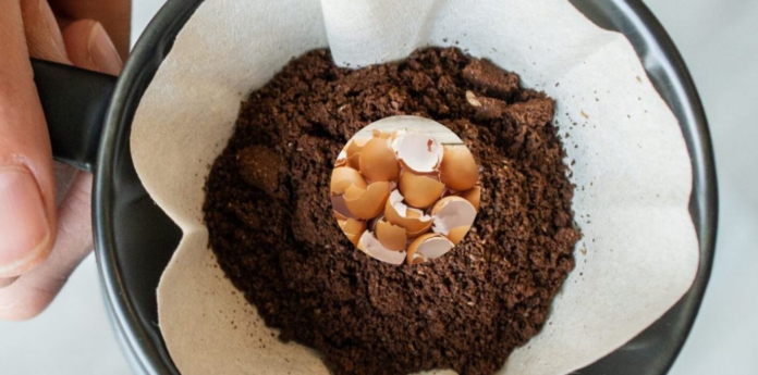 ¿Para qué sirve poner cáscaras de huevo molidas en el café?